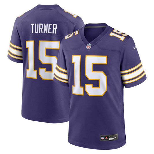 Men's Minnesota Vikings Dallas Turner Purple Alternate Game NFL Football Jersey - view 1