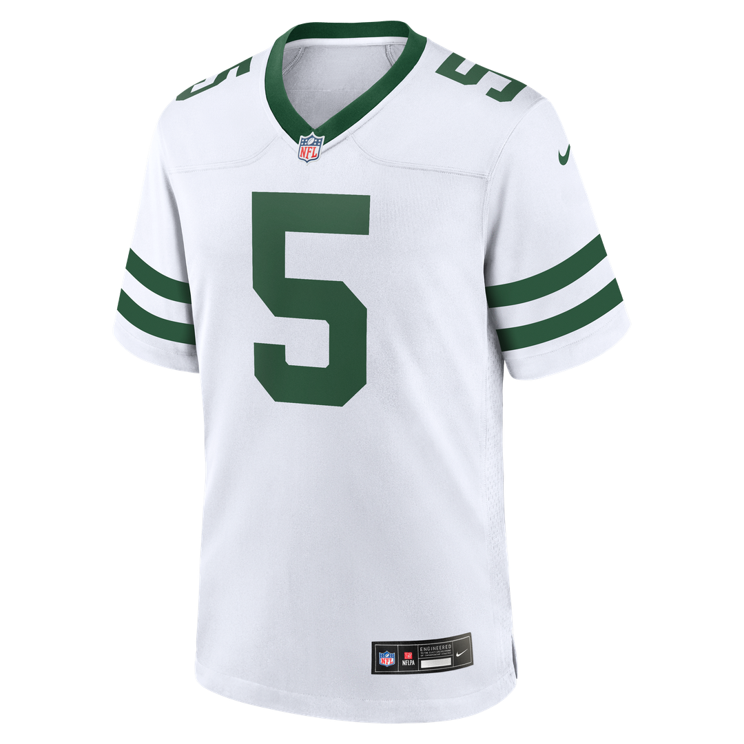 Men's New York Jets Garrett Wilson Legacy White Game NFL Football Jersey - view 7