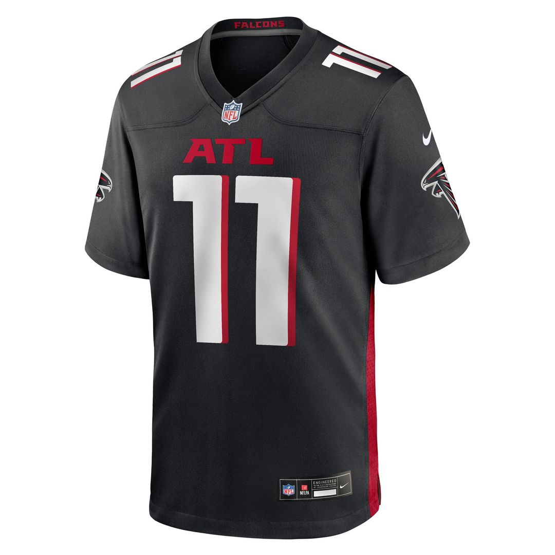 Men's Atlanta Falcons Jalon Walker Black Team Game NFL Football Jersey - view 2