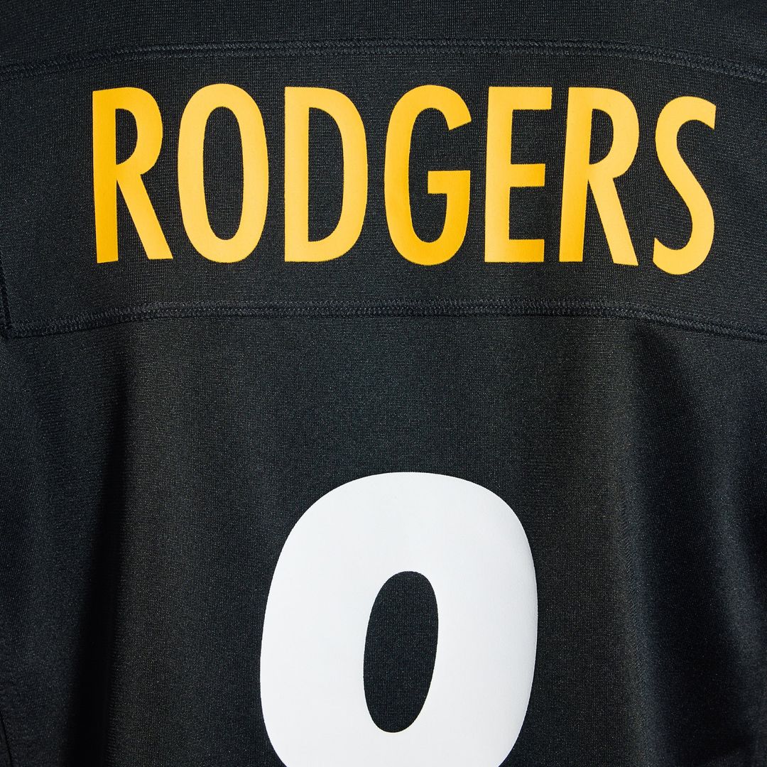 Men's Pittsburgh Steelers Aaron Rodgers Black Game NFL Football Jersey - view 27