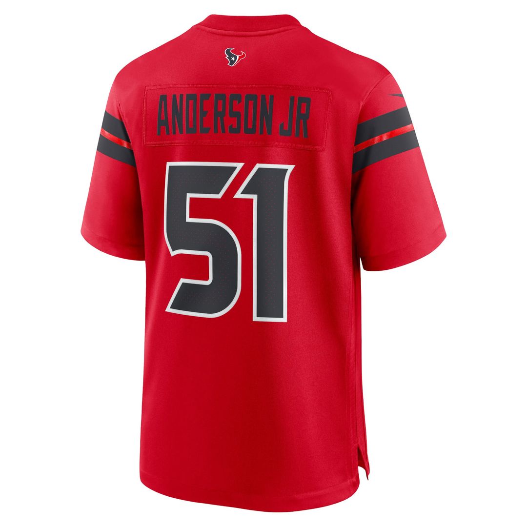 Men's Houston Texans Will Anderson Jr. Red Alternate Game NFL Football Jersey - view 9