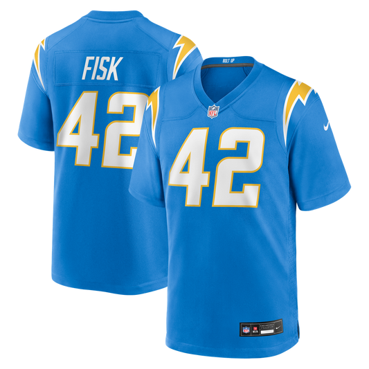 Men's Los Angeles Chargers Tucker Fisk Powder Blue Team Game NFL Football Jersey - view 1