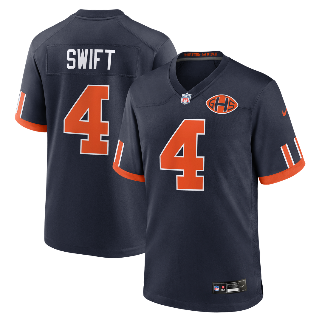 Men's Chicago Bears D'Andre Swift Navy 2026 Rivalries Collection Game NFL Football Jersey - view 1