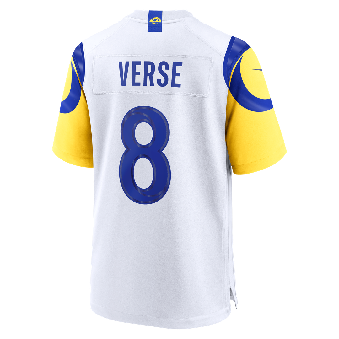 Men's Los Angeles Rams Jared Verse White White Game NFL Football Jersey - view 8