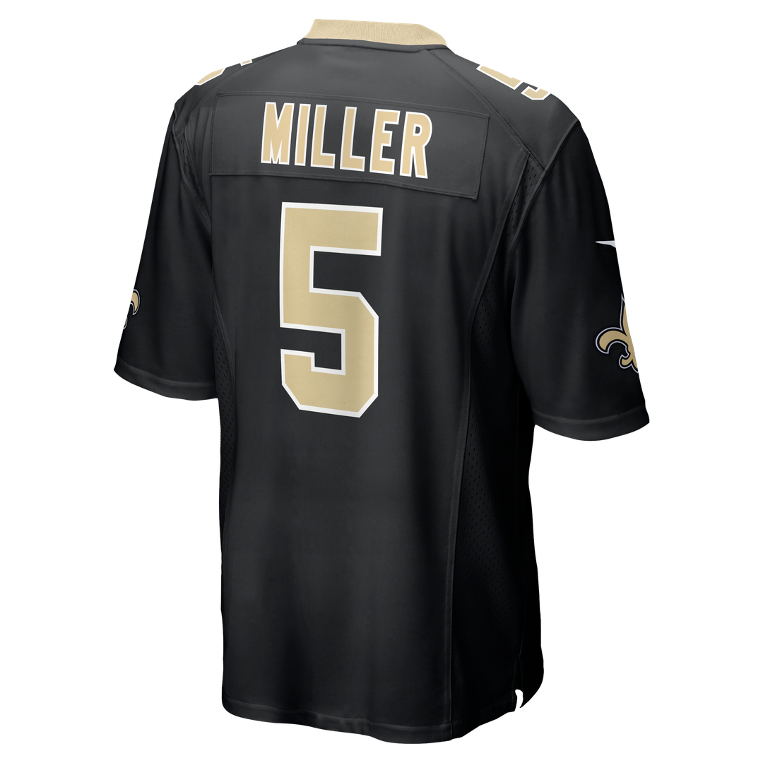 Men's New Orleans Saints Kendre Miller Black Team Game NFL Football Jersey - view 3