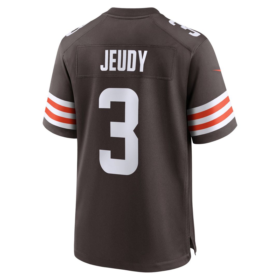 Men's Cleveland Browns Jerry Jeudy Brown Game NFL Football Jersey - view 3