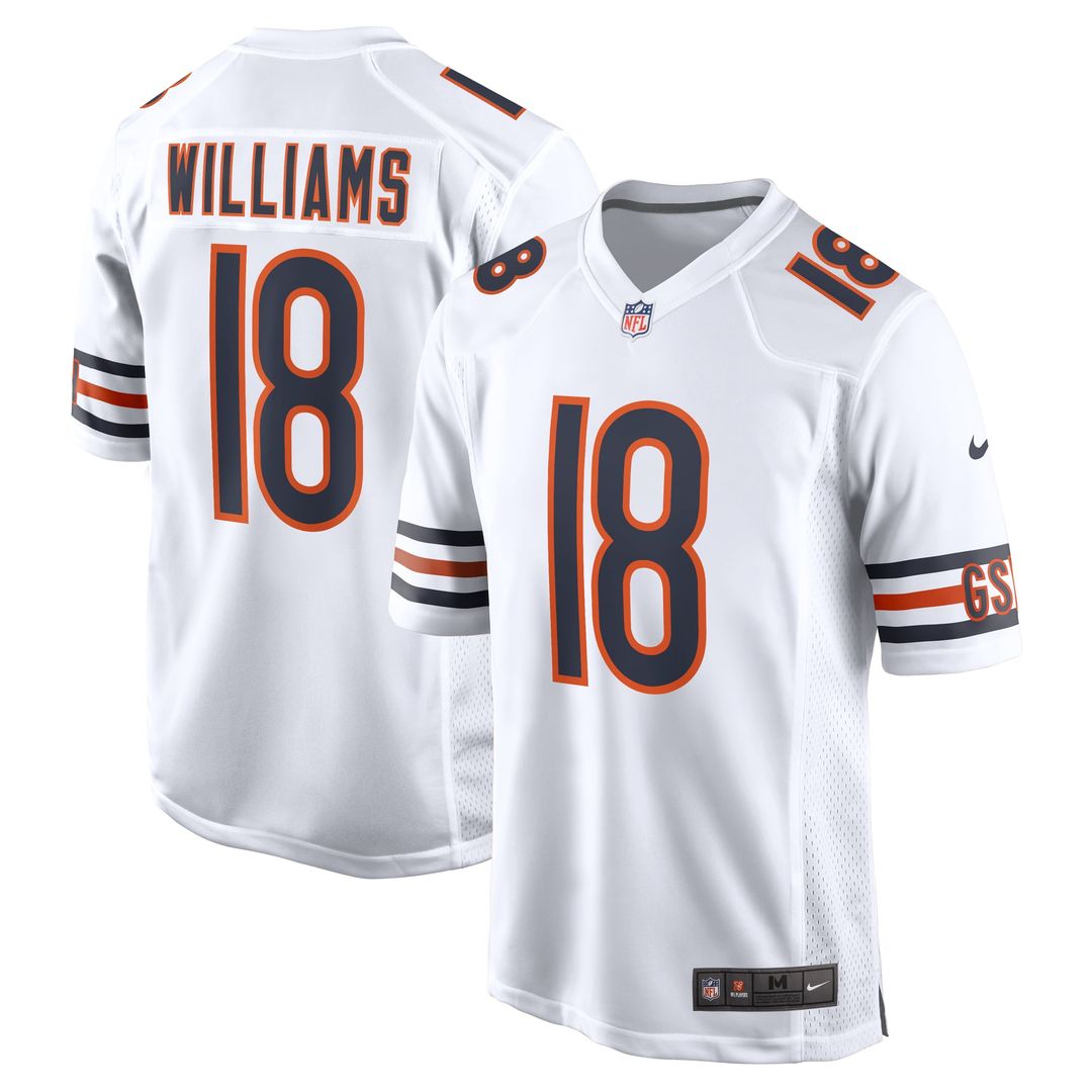 Men's Chicago Bears Caleb Williams White First Round Pick Player Game NFL Football Jersey - view 1