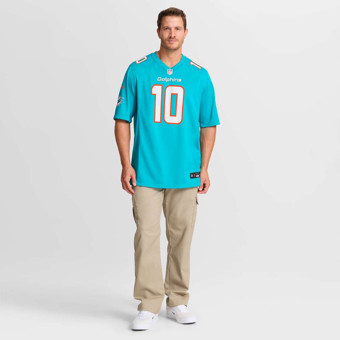 Men's Miami Dolphins Jacob Rodriguez Aqua Game NFL Football Jersey - view 2