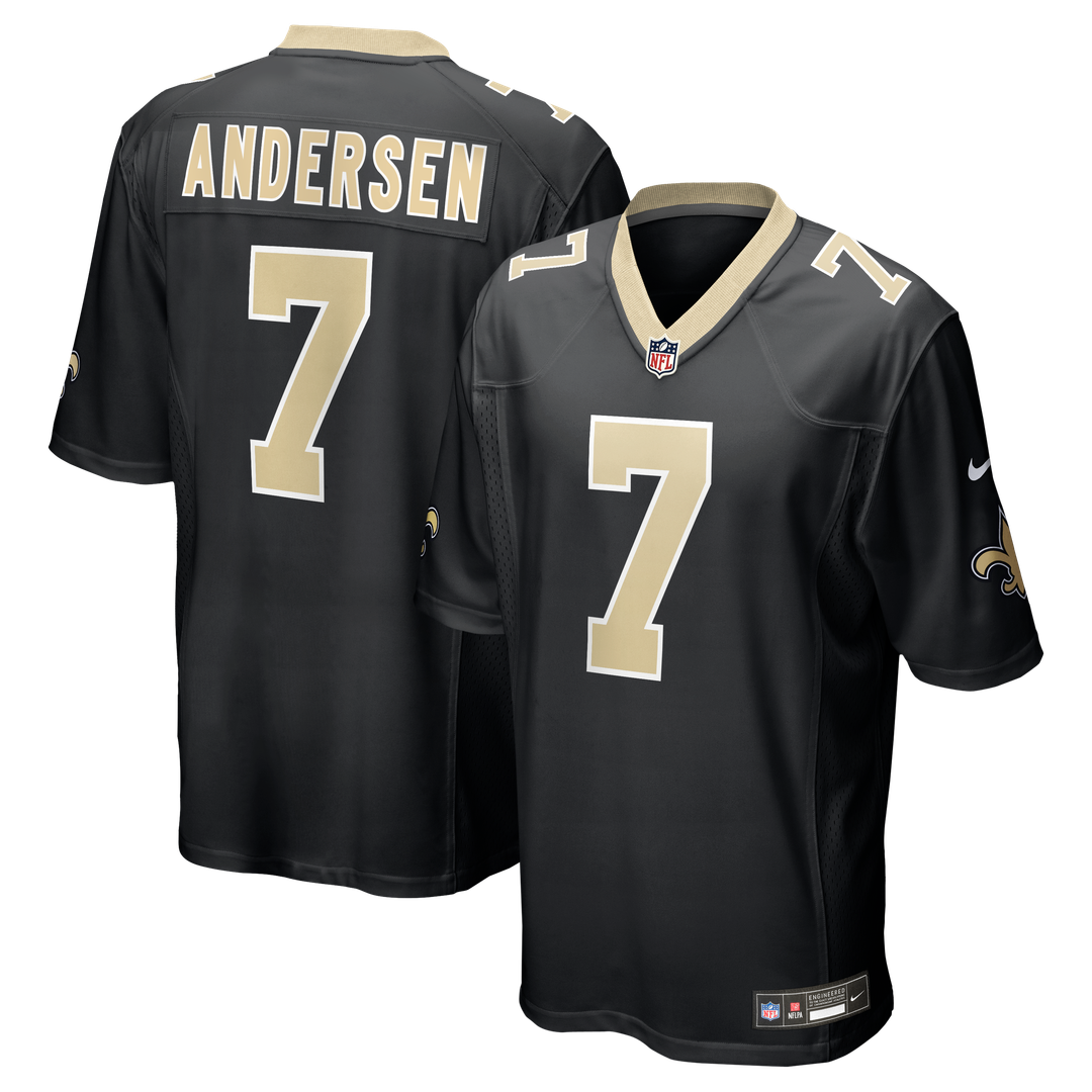 Men's New Orleans Saints Morten Andersen Black Game NFL Football Jersey - view 1