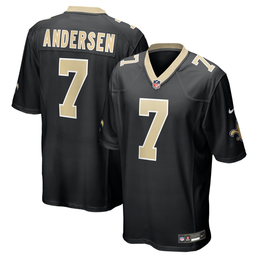 Men's New Orleans Saints Morten Andersen Black Game NFL Football Jersey - view 1