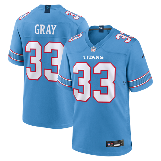 Men's Tennessee Titans Cedric Gray Light Blue Game NFL Football Jersey - view 1