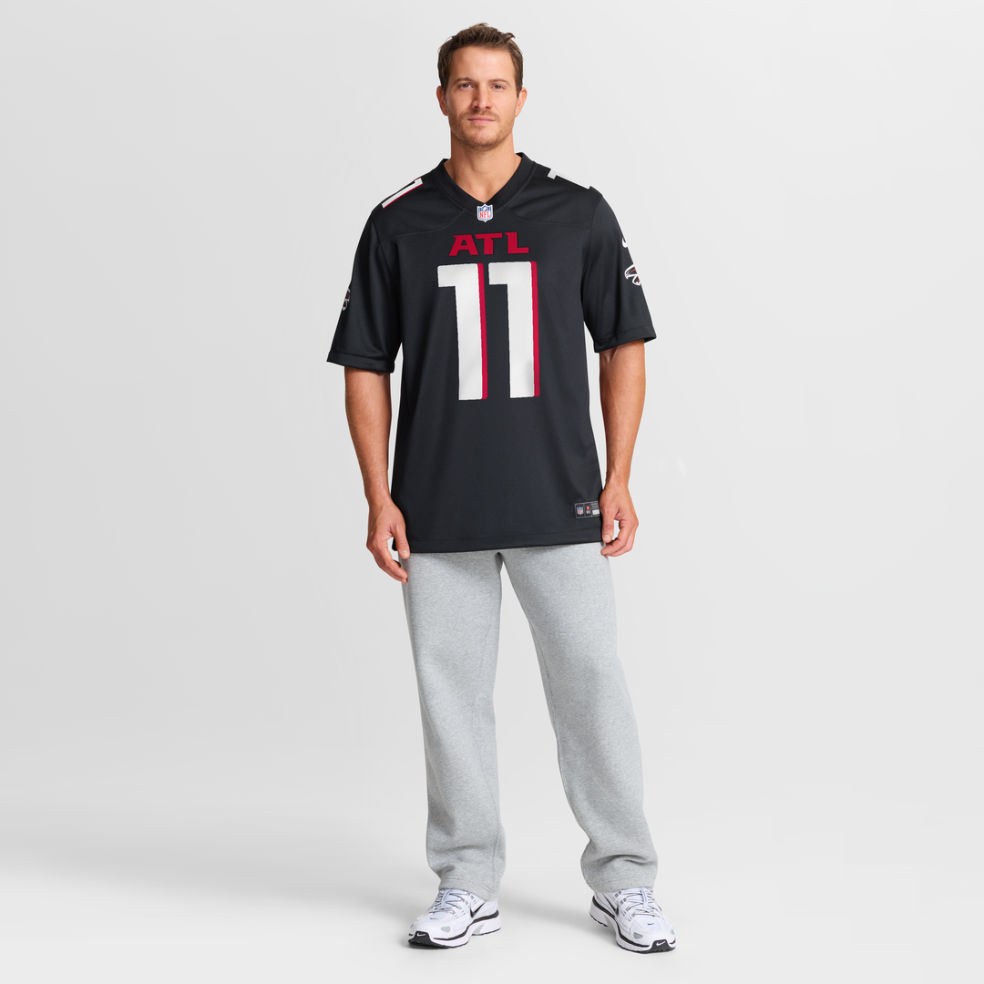 Men's Atlanta Falcons Jalon Walker Black Team Game NFL Football Jersey - view 7