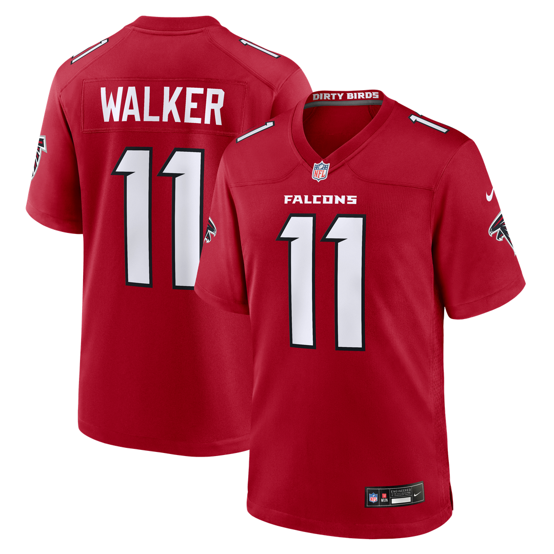 Men's Atlanta Falcons Jalon Walker Red Game NFL Football Jersey - view 1
