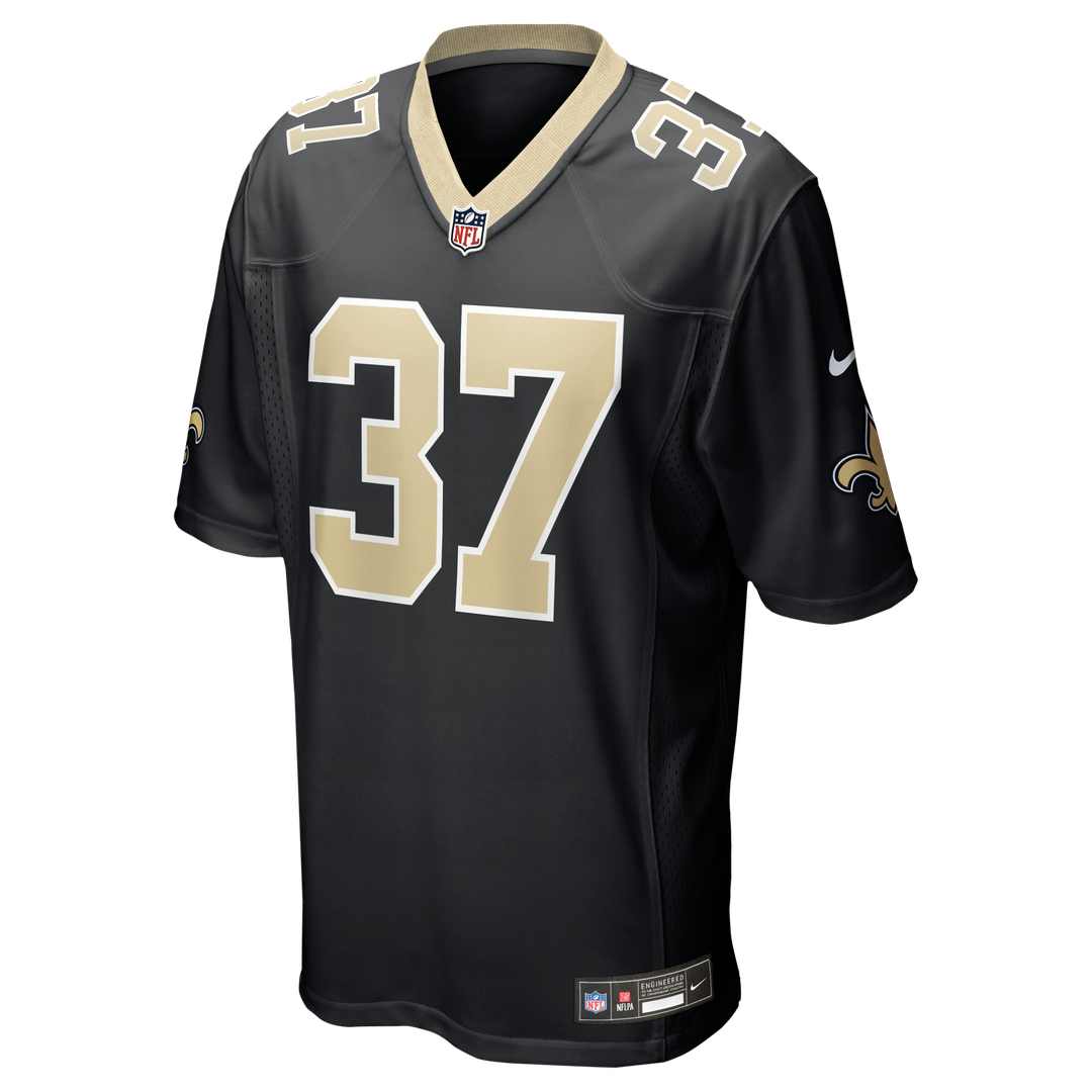 Men's New Orleans Saints Jordan Mims Black Team Game NFL Football Jersey - view 2