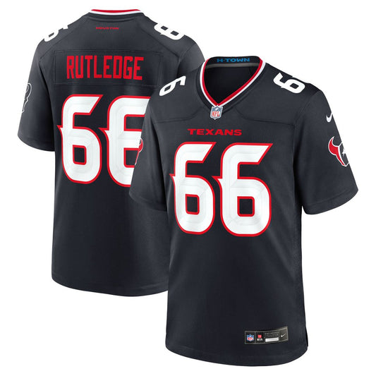 Men's Houston Texans Keylan Rutledge Navy Team Game NFL Football Jersey - view 1