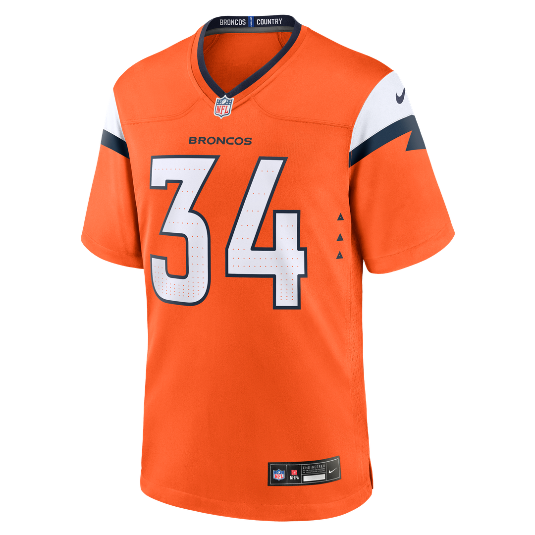 Men's Denver Broncos JL Skinner Orange Team Game NFL Football Jersey - view 2
