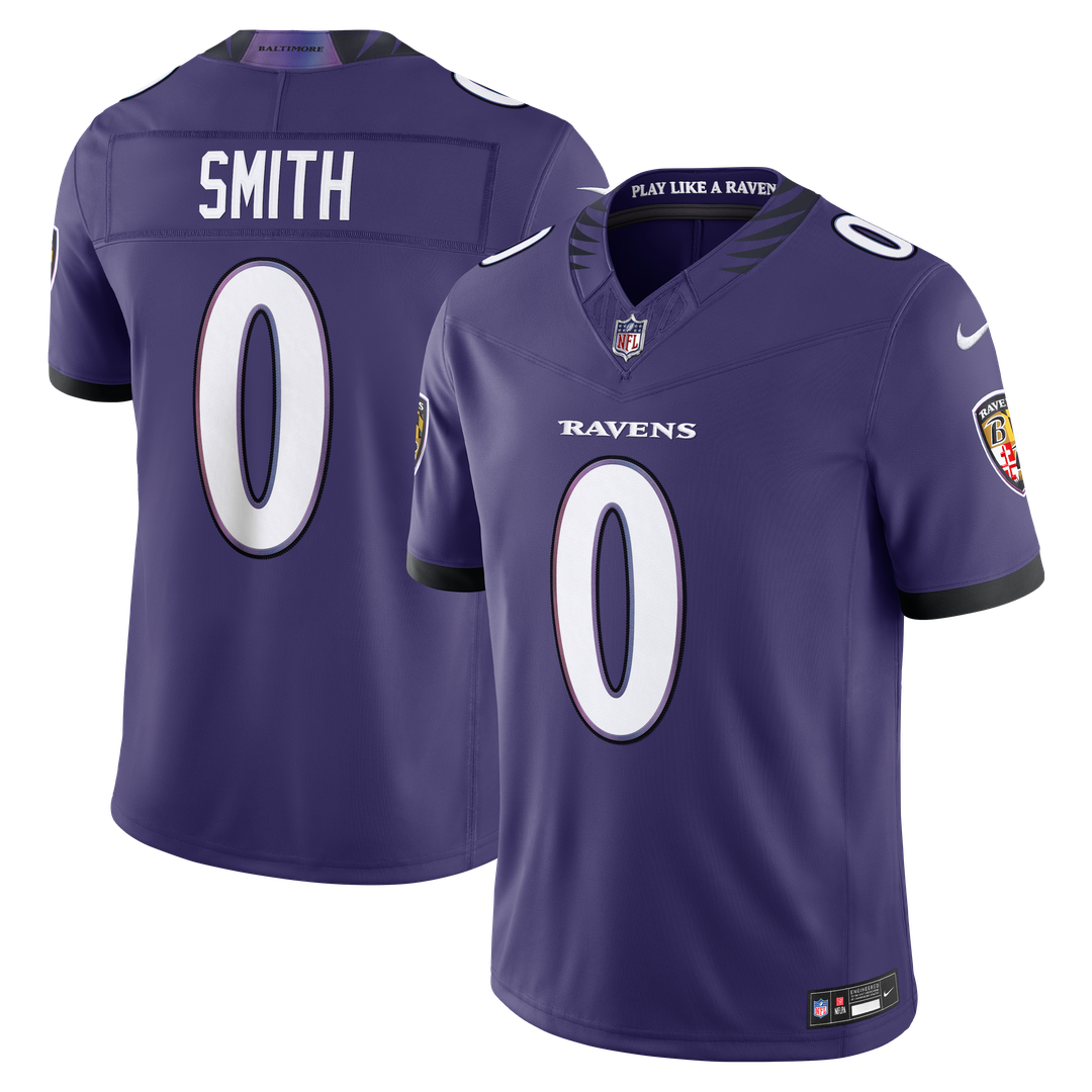 Men's Baltimore Ravens Roquan Smith Purple Team Stitched Limited NFL Football Jersey - view 1