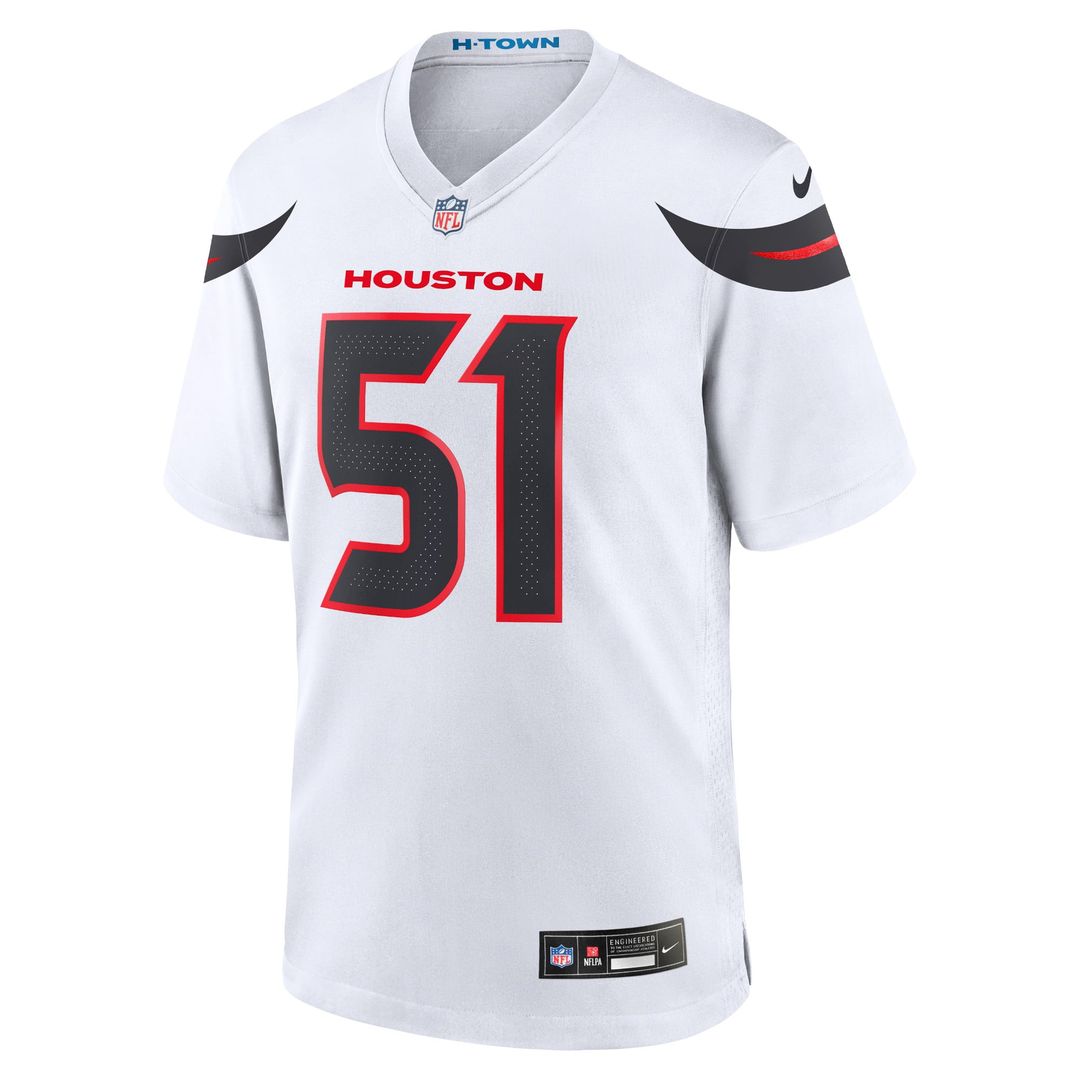 Men's Houston Texans Will Anderson Jr. White Game NFL Football Jersey - view 2