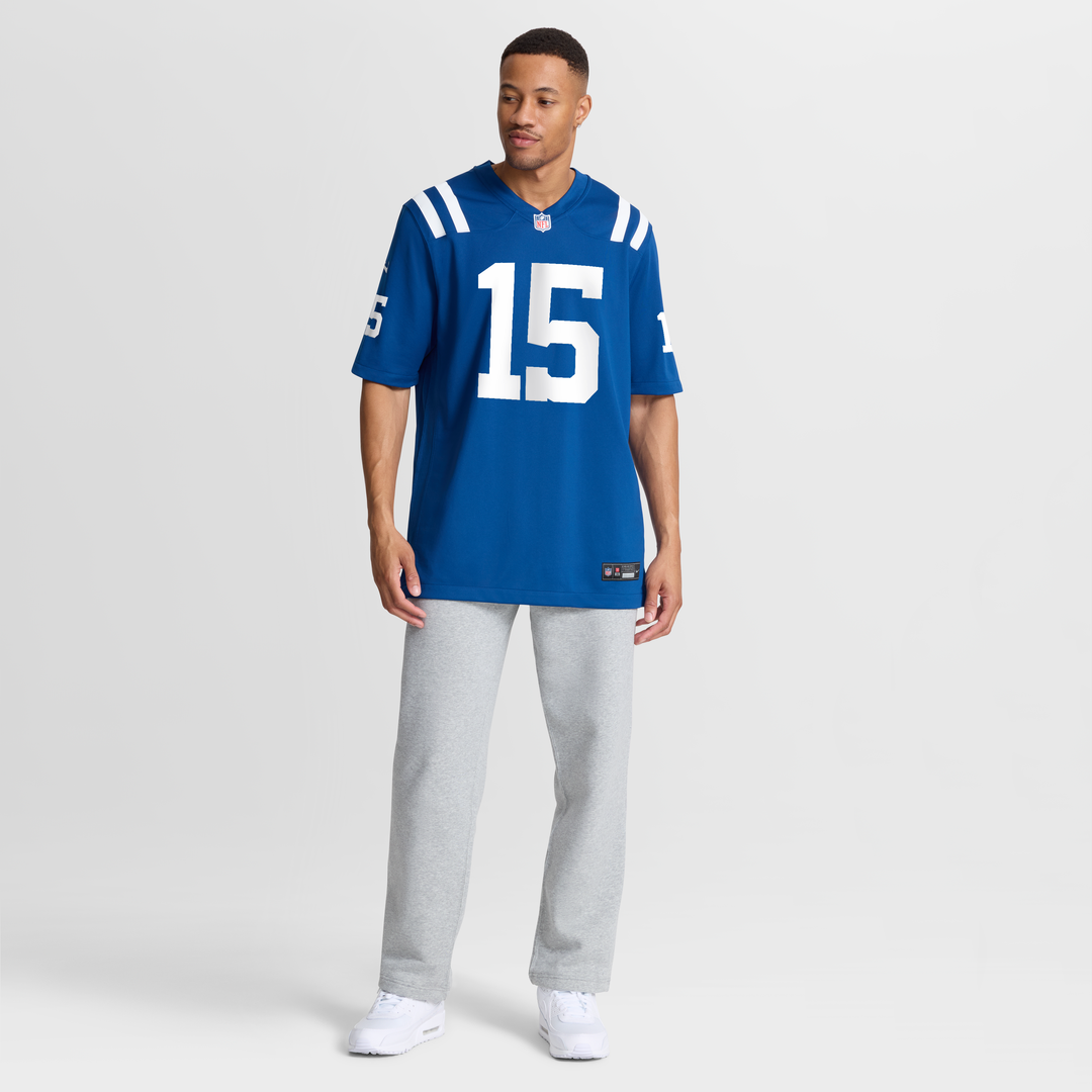 Men's Indianapolis Colts Riley Leonard Royal Team Game NFL Football Jersey - view 7
