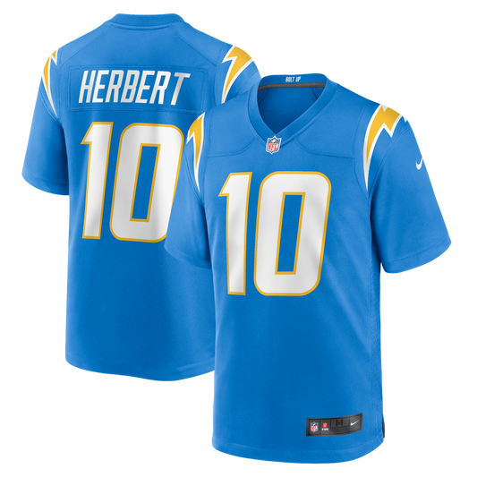 Men's Los Angeles Chargers Justin Herbert Powder Blue Player Game NFL Football Jersey - view 1