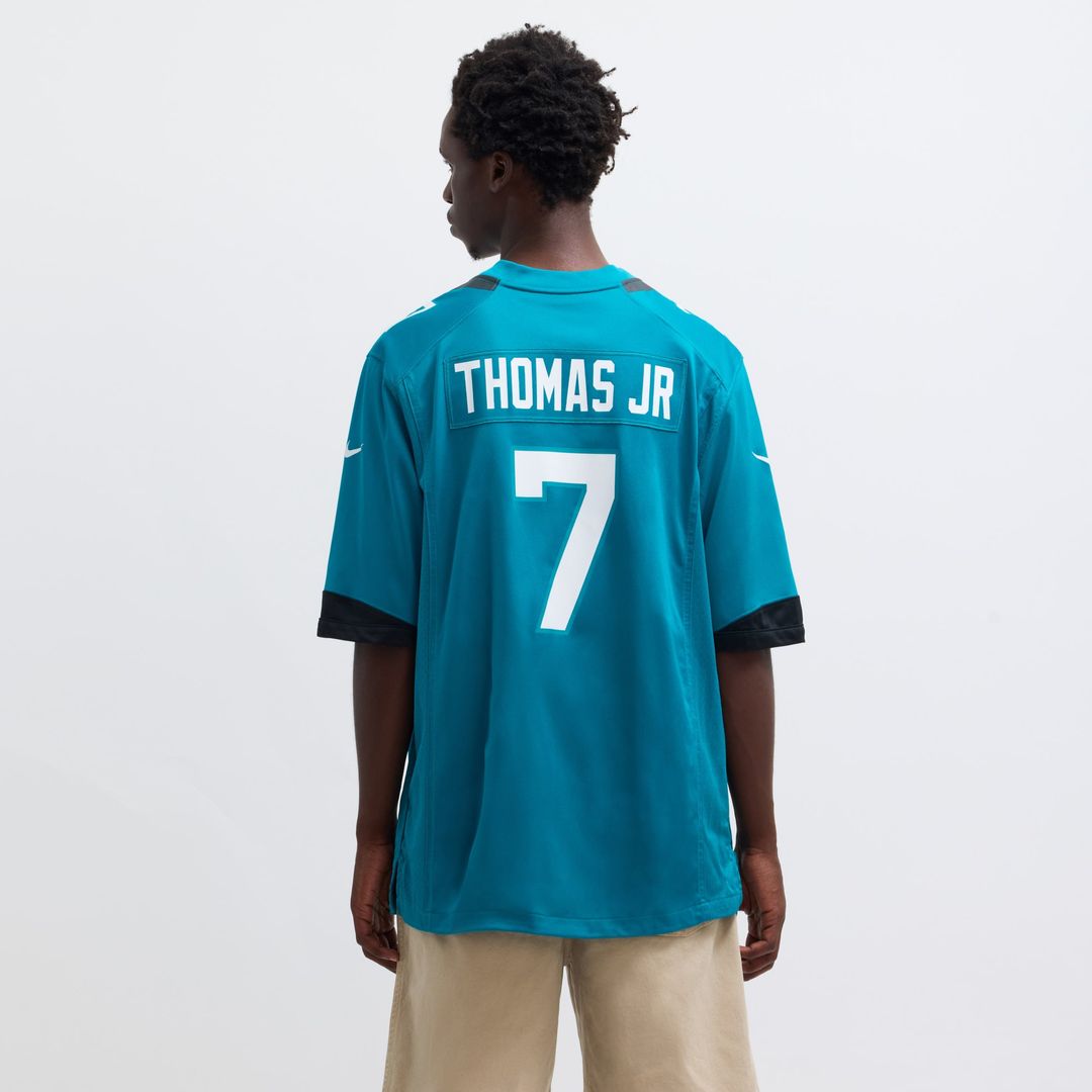 Men's Jacksonville Jaguars Brian Thomas Jr Teal Player Game NFL Football Jersey - view 5