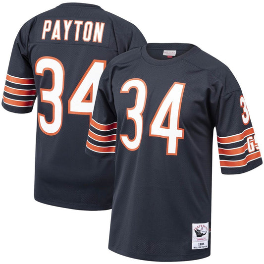 Men's Chicago Bears 1985 Walter Payton Navy Throwback NFL Football Jersey - view 1