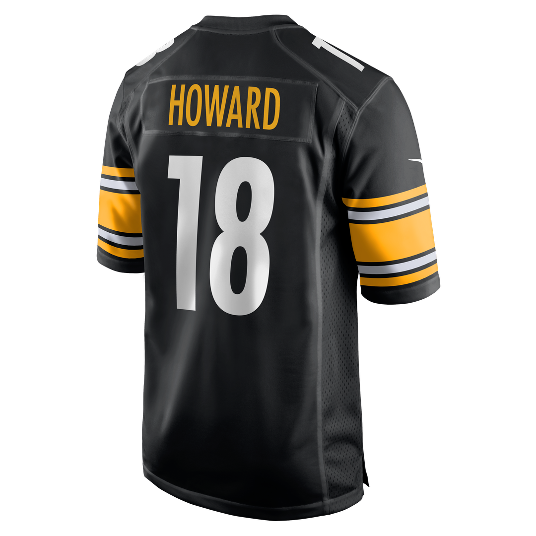 Men's Pittsburgh Steelers Will Howard Black Team Game NFL Football Jersey - view 3