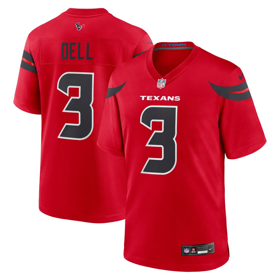 Men's Houston Texans Tank Dell White Game NFL Football Jersey - view 15