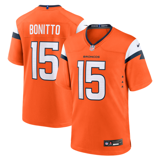 Men's Denver Broncos Nik Bonitto Orange Team Game NFL Football Jersey - view 1