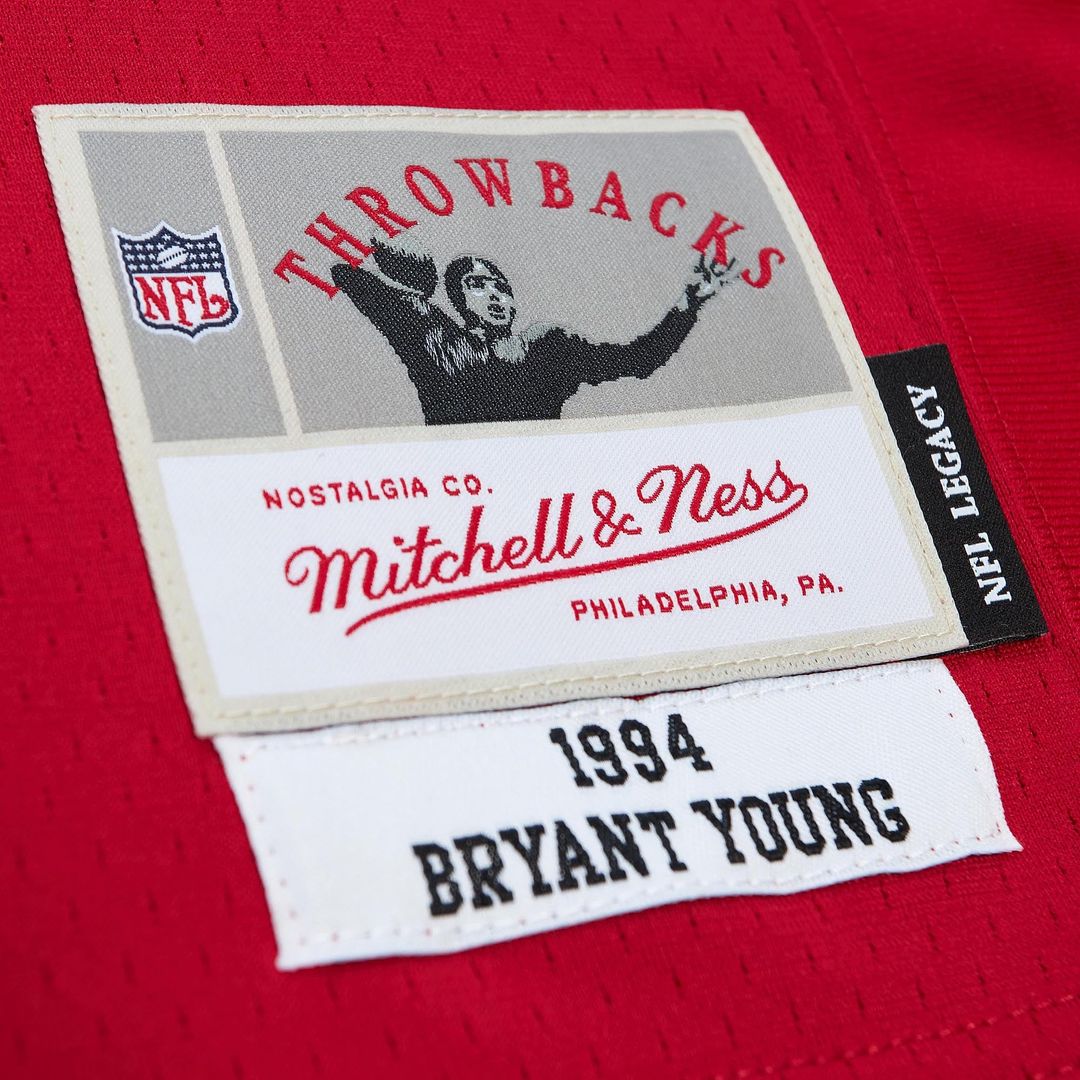 Men's San Francisco 49ers Bryant Young White Legacy Replica NFL Football Jersey - view 11