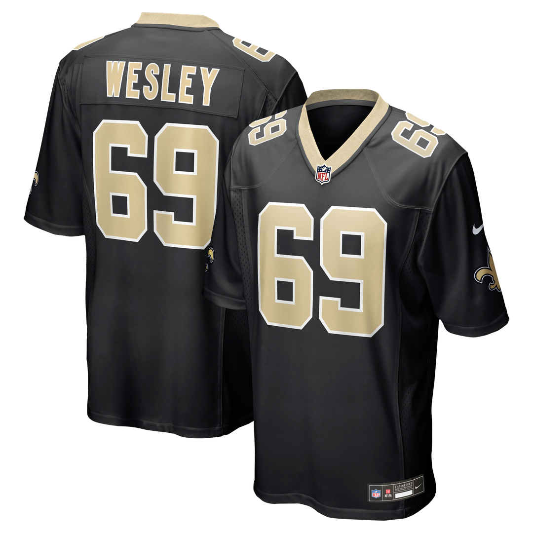 Men's New Orleans Saints Barry Wesley Black Team Game NFL Football Jersey - view 1