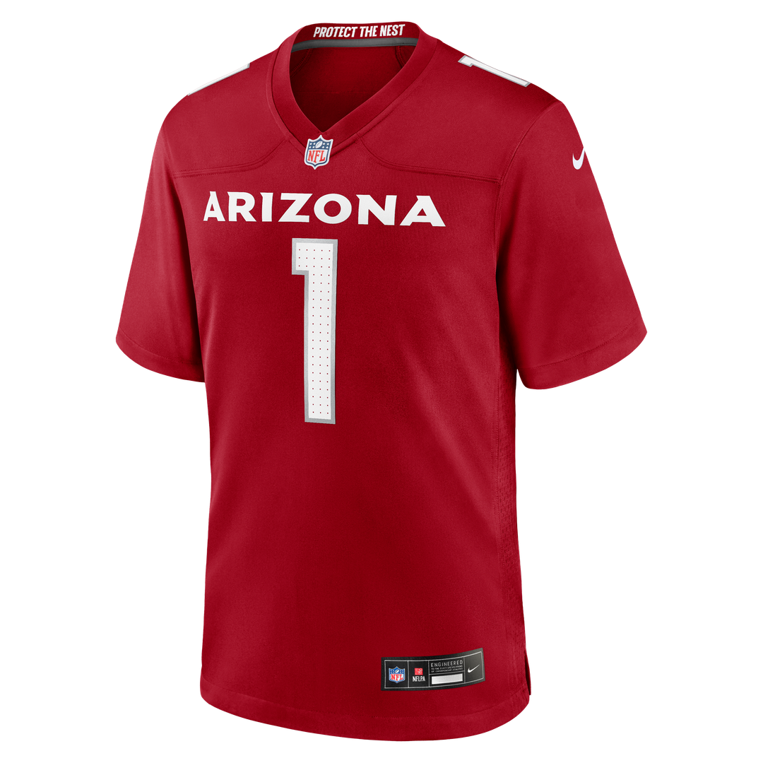 Men's Arizona Cardinals Number 1 Groom Cardinal Game NFL Football Jersey - view 2