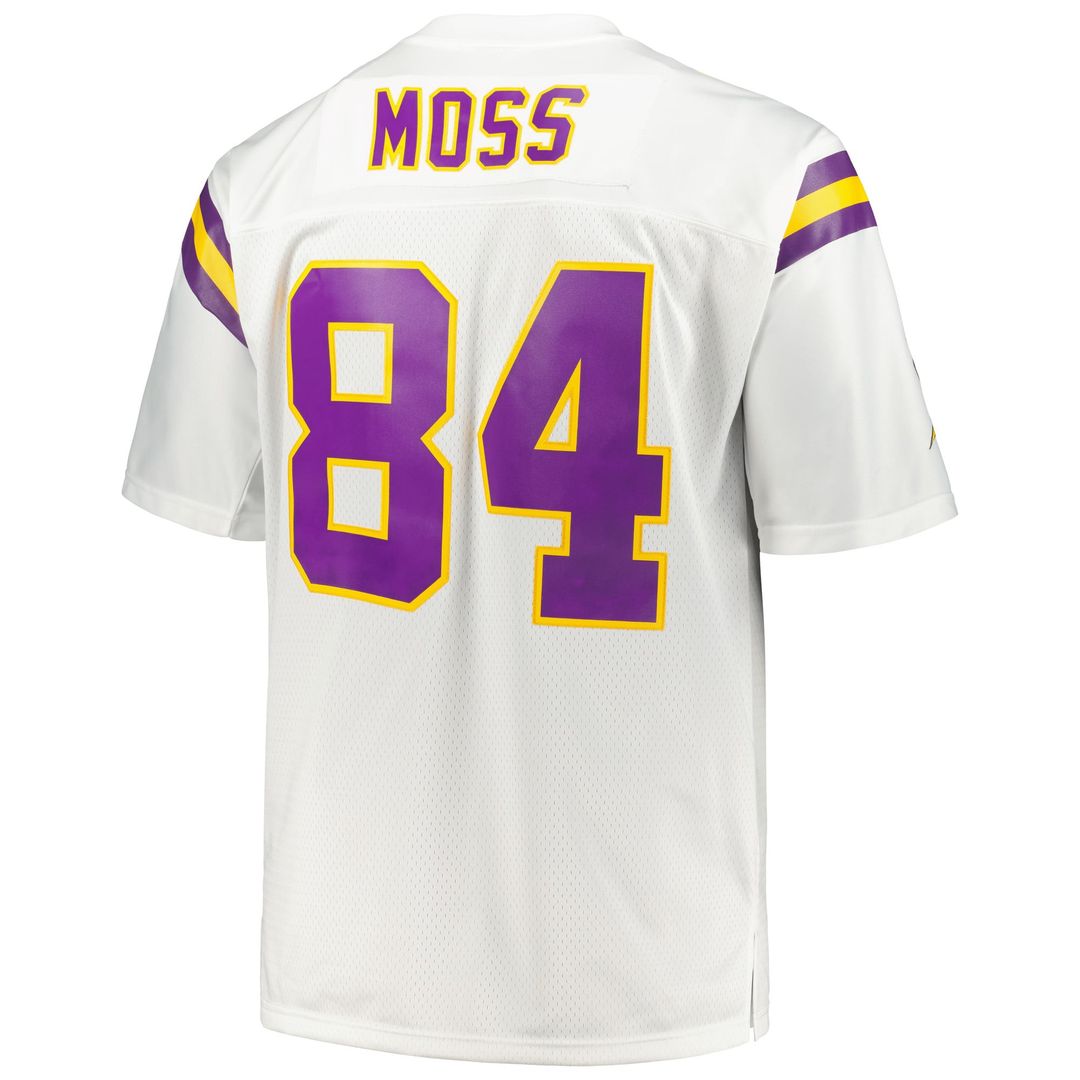 Men's Minnesota Vikings Randy Moss White Big & Tall 1998 Legacy NFL Football Jersey - view 3