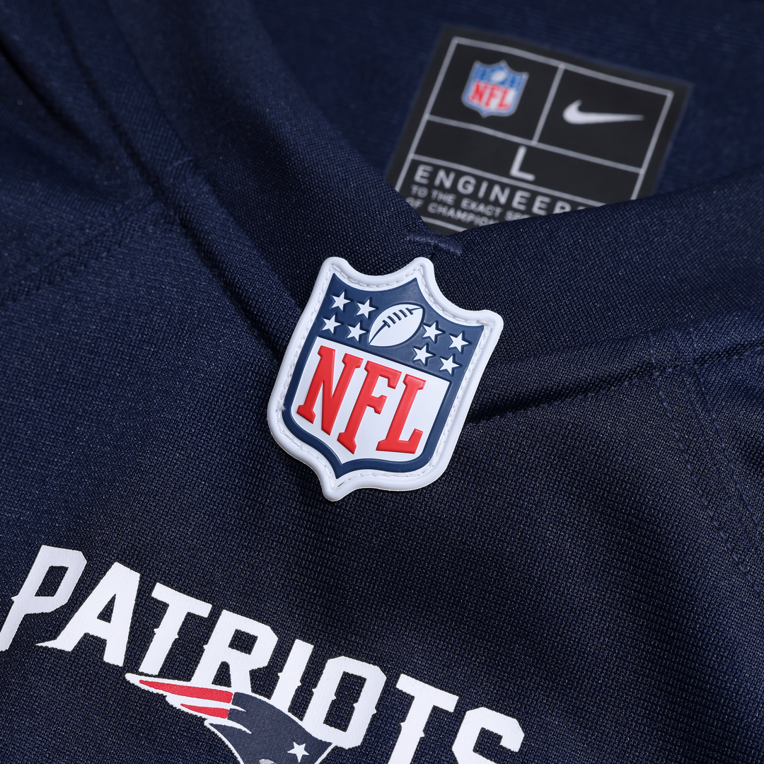 Men's New England Patriots Romeo Doubs Navy Game NFL Football Jersey - view 6