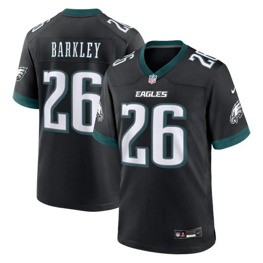 Men's Philadelphia Eagles Saquon Barkley Black Alternate Game NFL Football Jersey - view 1