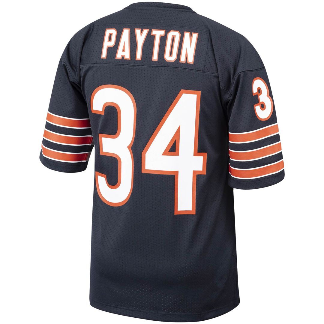 Men's Chicago Bears 1985 Walter Payton Navy Throwback NFL Football Jersey - view 3