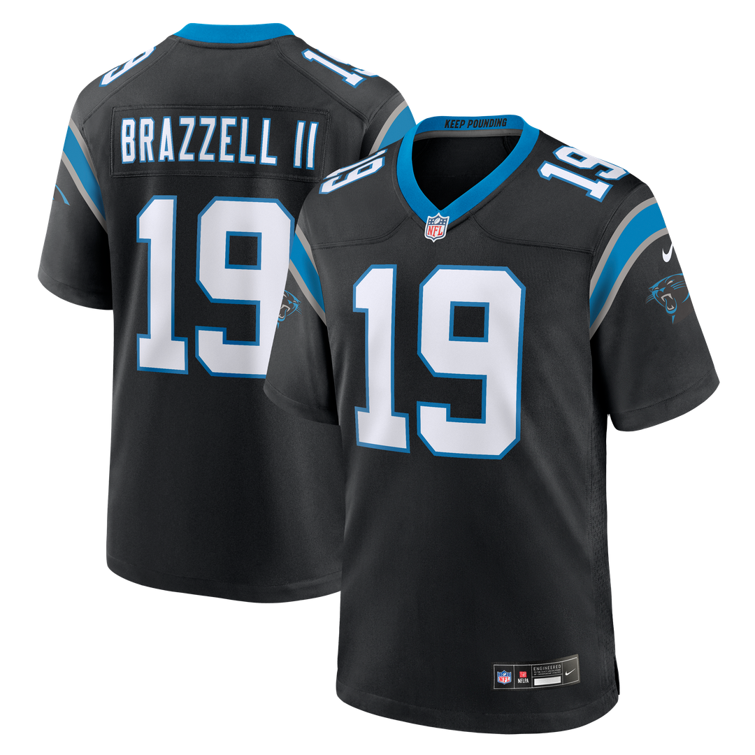 Men's Carolina Panthers Chris Brazzell II Black Team Game NFL Football Jersey - view 1