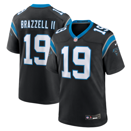 Men's Carolina Panthers Chris Brazzell II Black Team Game NFL Football Jersey - view 1