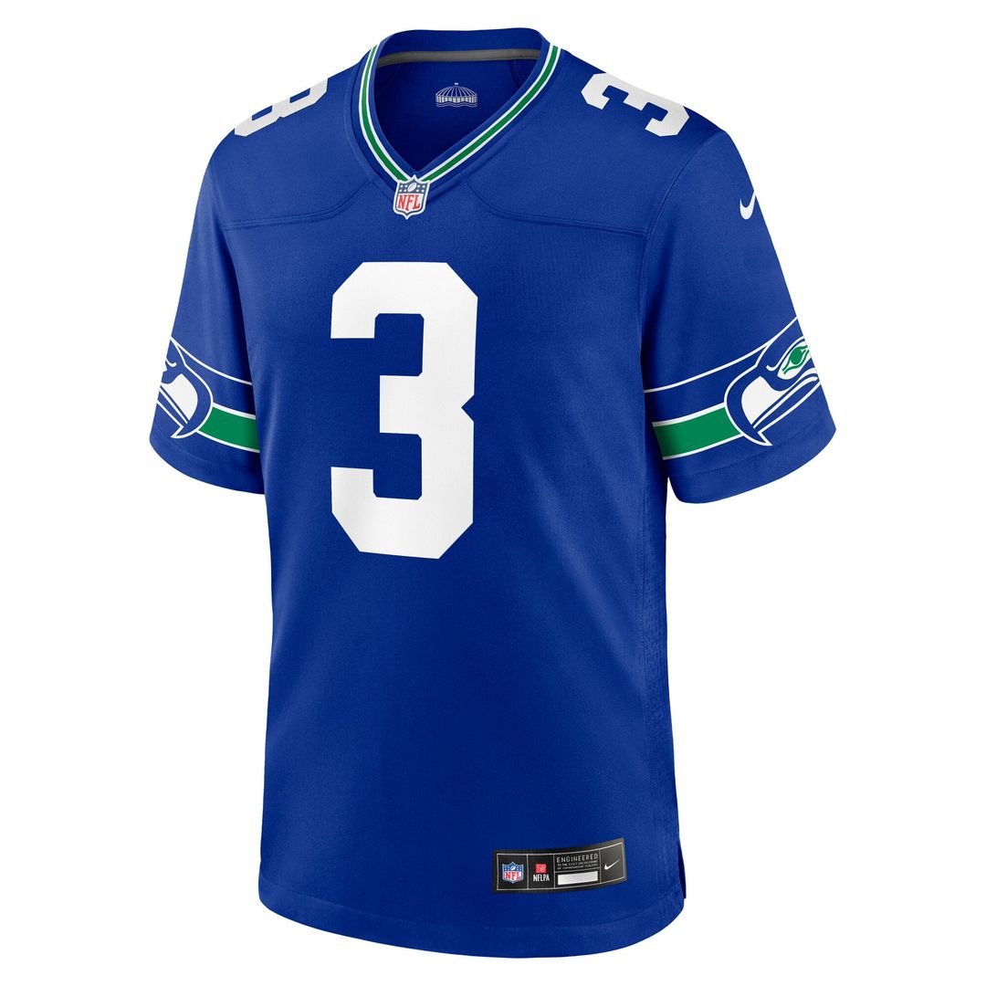 Men's Seattle Seahawks Nick Emmanwori College Navy Team Game NFL Football Jersey - view 17