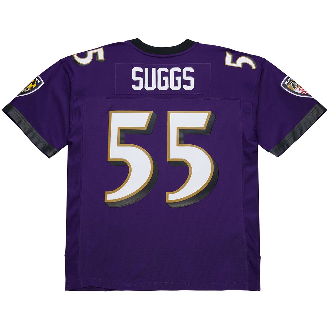 Men's Baltimore Ravens Terrell Suggs White 2003 Legacy Replica NFL Football Jersey - view 19
