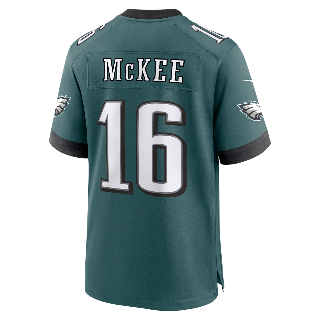 Men's Philadelphia Eagles Tanner McKee Midnight Green Team Game NFL Football Jersey - view 3