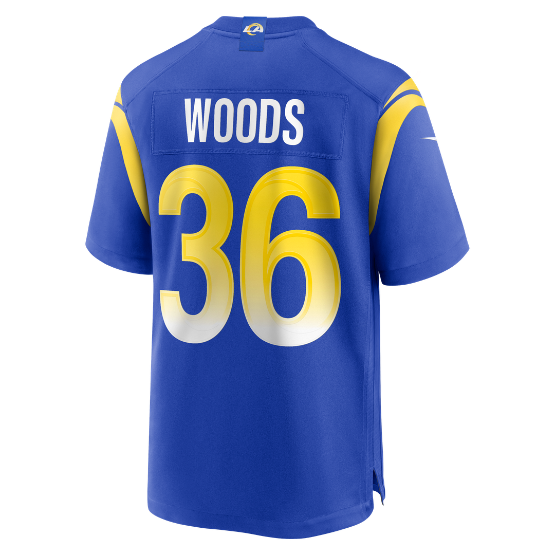 Men's Los Angeles Rams Charles Woods Royal Game NFL Football Jersey - view 3