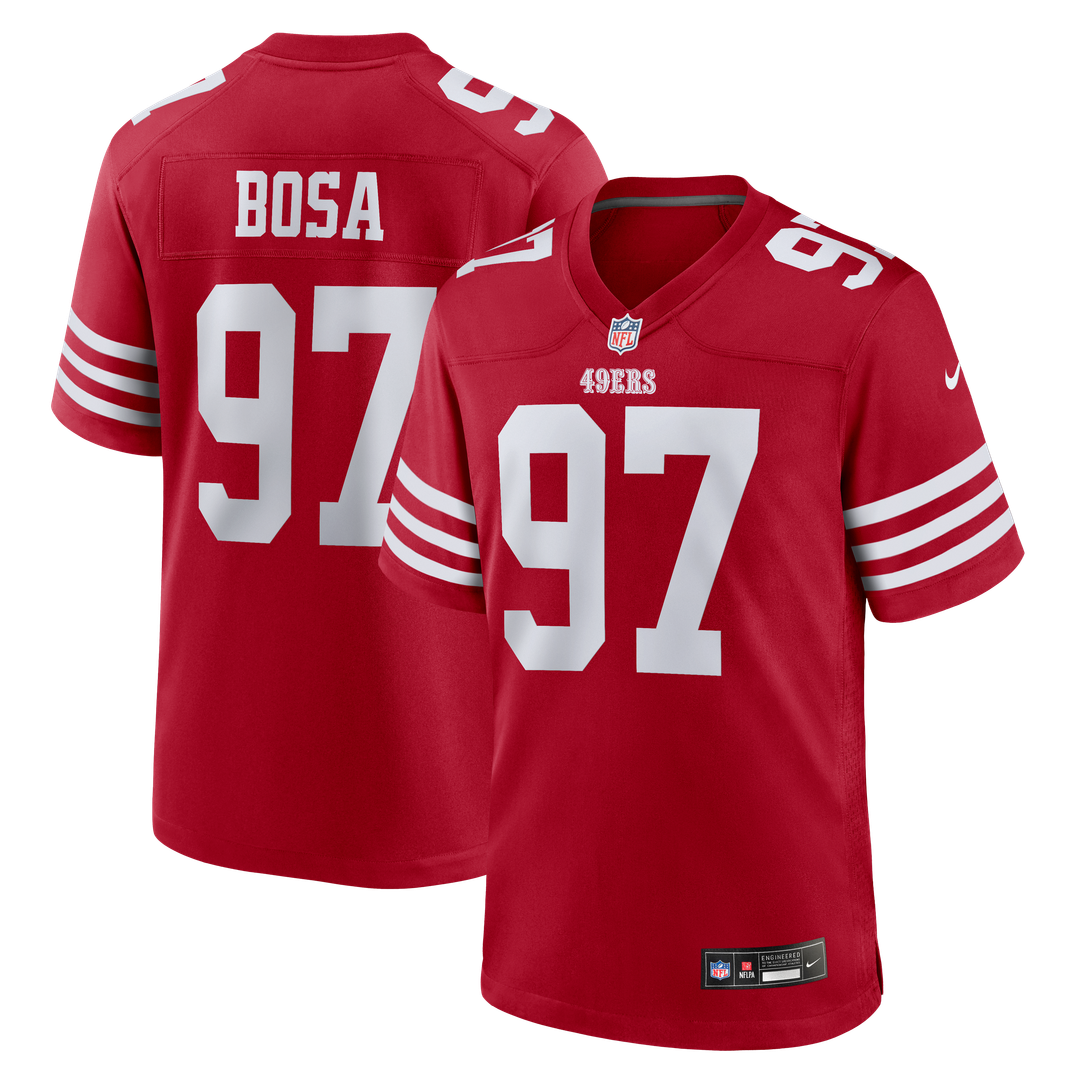 Men's San Francisco 49ers Nick Bosa Scarlet Player Game NFL Football Jersey - view 1