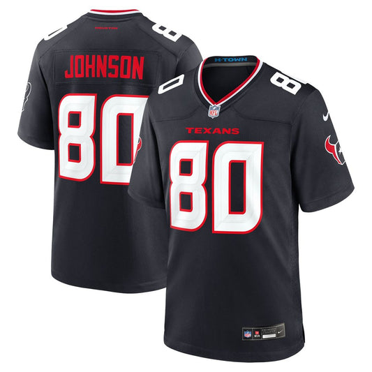 Men's Houston Texans Andre Johnson Navy Team Retired Player Game NFL Football Jersey - view 1