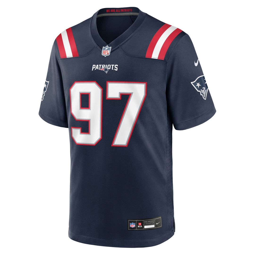 Men's New England Patriots Milton Williams Navy Team Game NFL Football Jersey - view 4