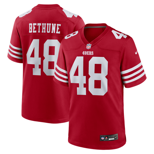 Men's San Francisco 49ers Tatum Bethune Scarlet Game NFL Football Jersey - view 1