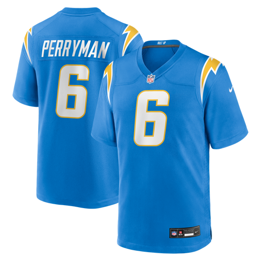 Men's Los Angeles Chargers Denzel Perryman Powder Blue Team Game NFL Football Jersey - view 1