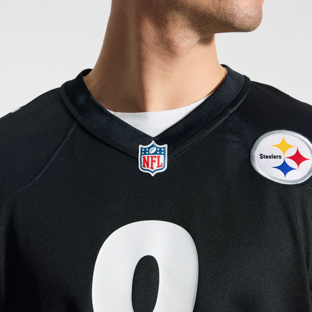 Men's Pittsburgh Steelers Aaron Rodgers Black Game NFL Football Jersey - view 10