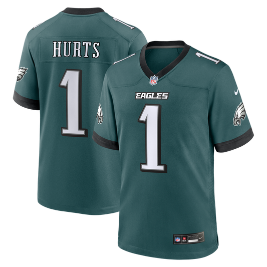 Men's Philadelphia Eagles Jalen Hurts Midnight Green Team Game NFL Football Jersey - view 1