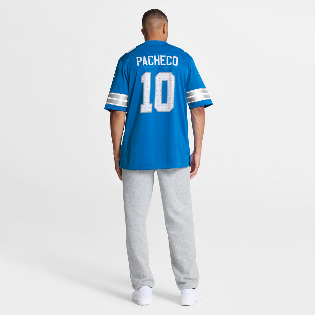 Men's Detroit Lions Isiah Pacheco Blue Team Game NFL Football Jersey - view 5